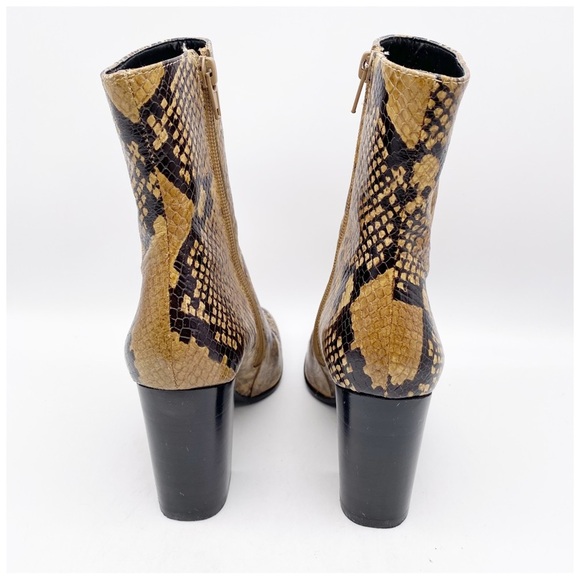 Zara Bloggers Favorite Leather Snake Print Boots‎ Size 36 - Picture 9 of 16